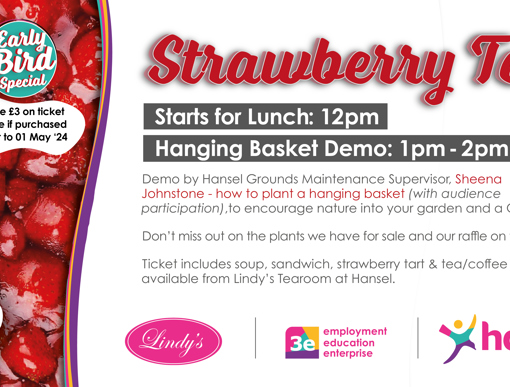 Strawberry Tea at Lindy's - Saturday 18th May